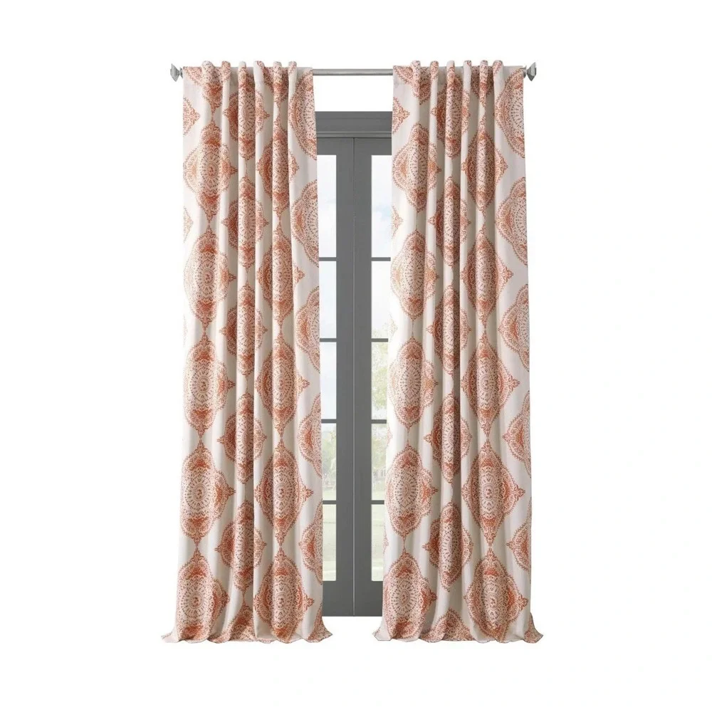 HPD Half Price Drapes Geometric Printed Rod Pocket Room Darkening Curtains fo...